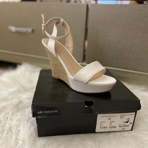 Sexy White Wedge Sandals